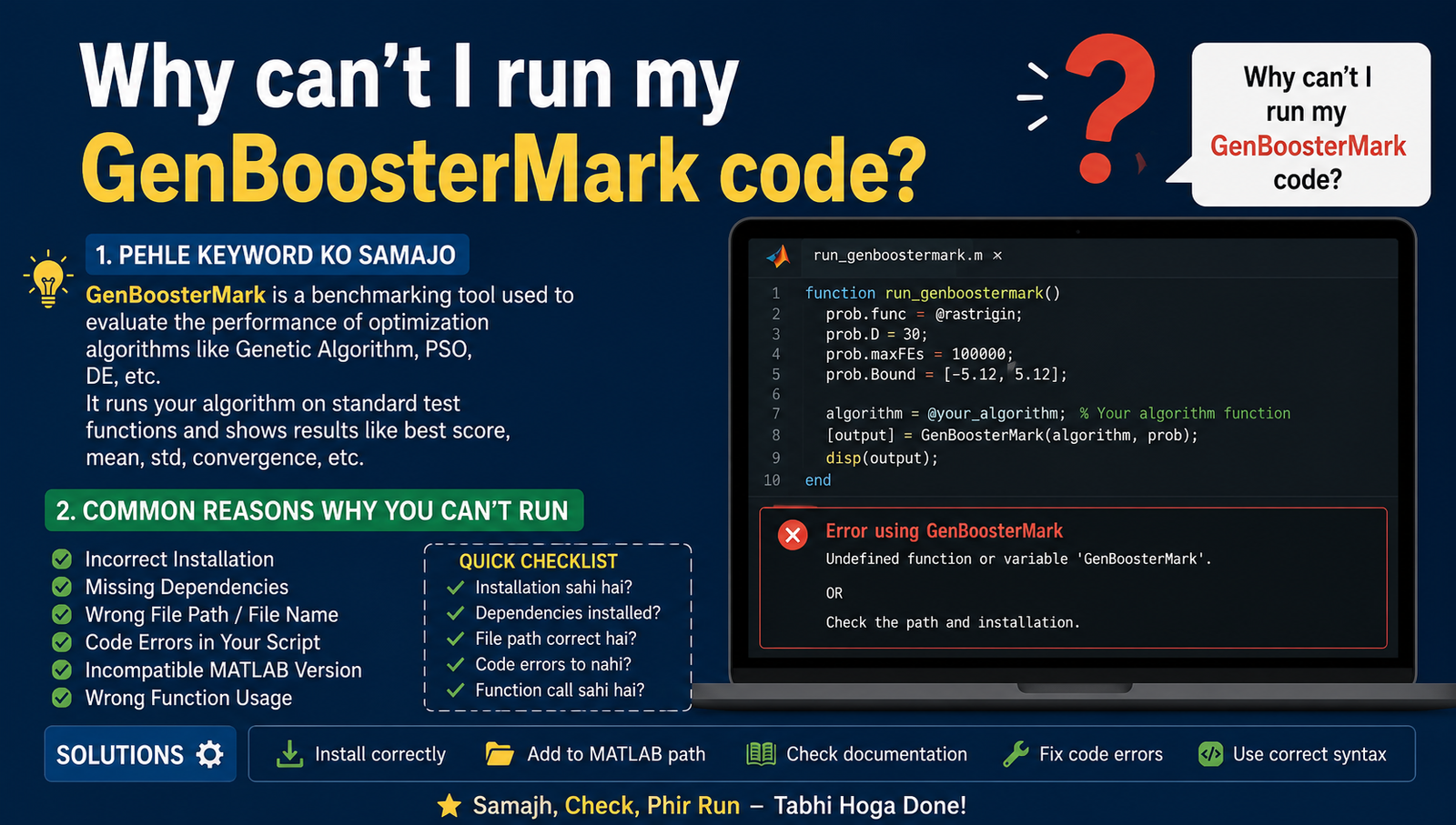 Why Can’t I Run My GenBoosterMark Code? Common Reasons and Practical Fixes